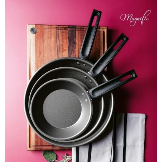 Kit Frigideira Francesa Al 16 20 24Cm Grafite