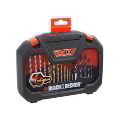 Kit Furar Pararafusar Blackdecker A7183 Preto Kit Furar Pararafusar Blackdecker A7183 Preto