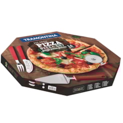 Kit Para Pizza 14 Peças Tramontina Preto Kit Para Pizza 14 Peças Tramontina Preto
