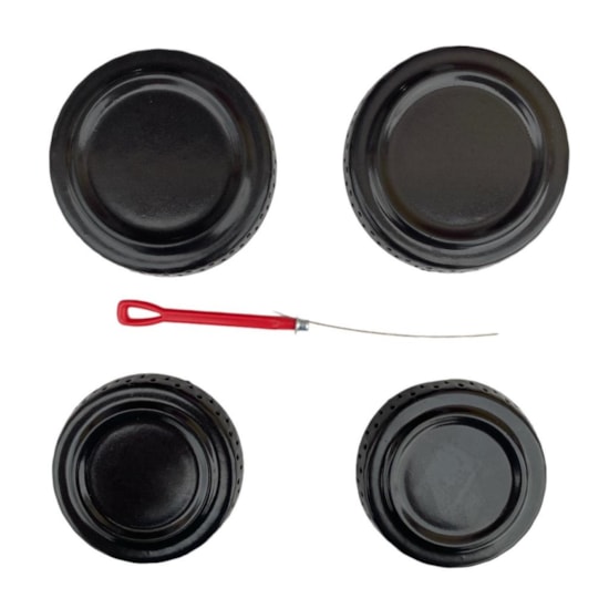Kit Tampinhas Espalhador De Chamas Fogão Braslar Sirius 2020 4 Bocas Original + Agulha Brinde Kit Tampinhas Espalhador De Chamas Fogão Braslar Sirius 2020 4 Bocas Original + Agulha Brinde