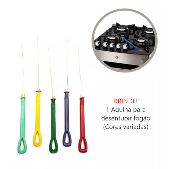 Kit Tampinhas Espalhador De Chamas Fogão Braslar Sirius 2020 4 Bocas Original + Agulha Brinde Kit Tampinhas Espalhador De Chamas Fogão Braslar Sirius 2020 4 Bocas Original + Agulha Brinde