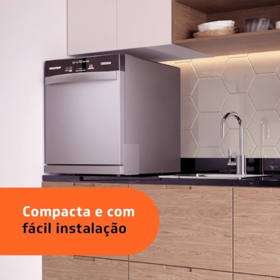 Lava-Louças Compact 8 Serviços Brastemp Prata