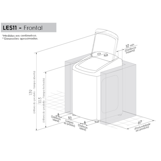 Lavadora De Roupas 11Kg Les11 Electrolux Branco Lavadora De Roupas 11Kg Les11 Electrolux Branco