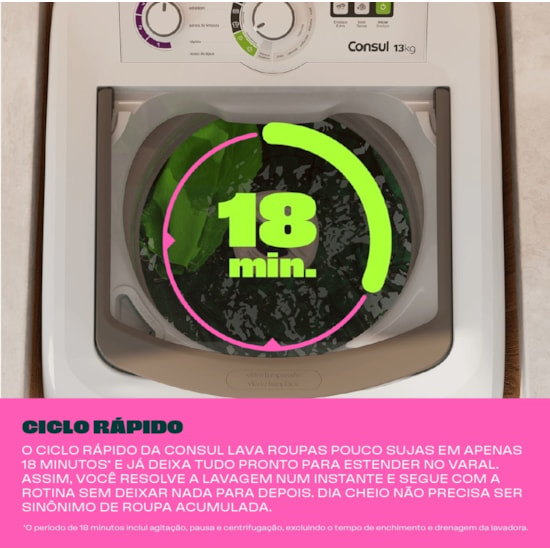 Lavadora De Roupas 13Kg Cwh13 Max Consul 220V Branco