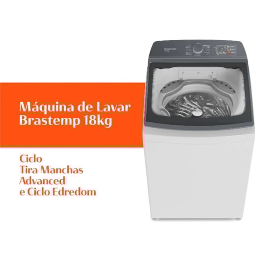 Lavadora De Roupas 18Kg Bwf18 Brastemp  Branco