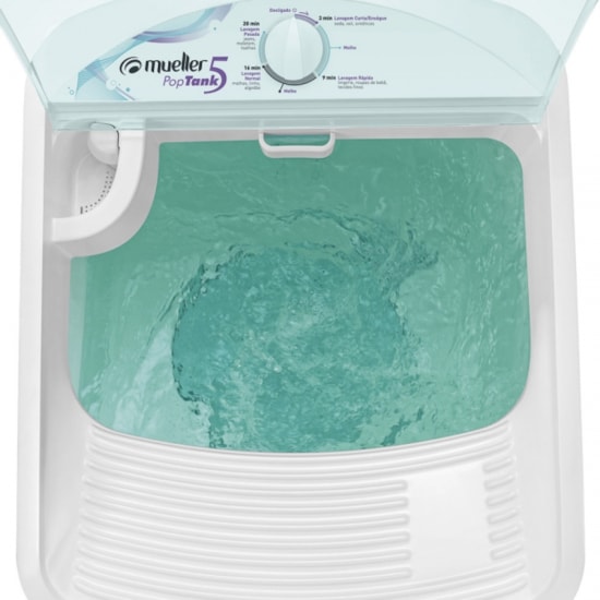 Lavadora De Roupas 5Kg Poptank Mueller Branco Lavadora De Roupas 5Kg Poptank Mueller Branco