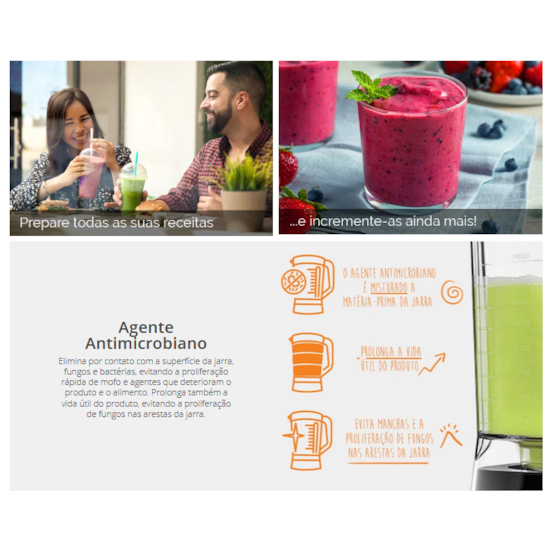 Liquidificador 1000W Robust Liq400 220V Preto Liquidificador 1000W Robust Liq400 220V Preto