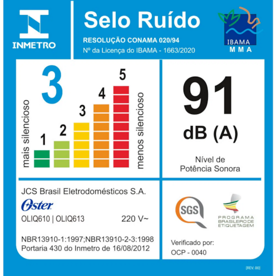 Liquidificador 1400W Oster Oliq610 220V Preto Liquidificador 1400W Oster Oliq610 220V Preto