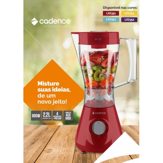 Liquidificador 800W Liq351 Evolution 220 Vermelho Liquidificador 800W Liq351 Evolution 220 Vermelho