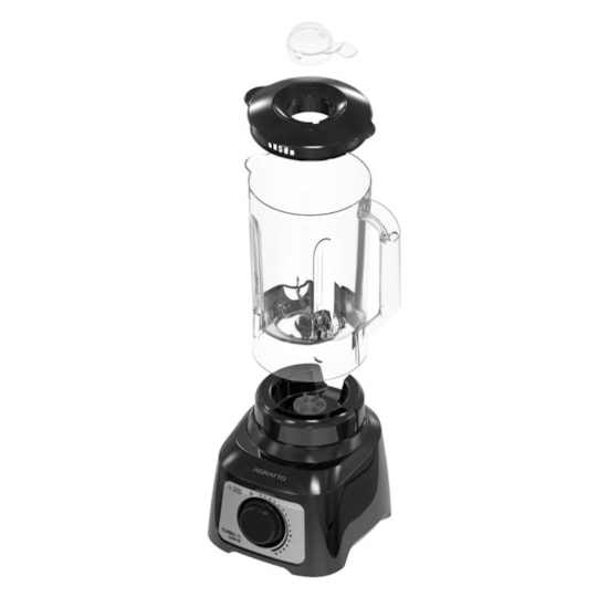 Liquidificador Turbo 15V 3,2 Litros 1200W  Agratto 220V Preto