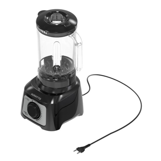 Liquidificador Turbo 15V 3,2 Litros 1200W  Agratto 220V Preto