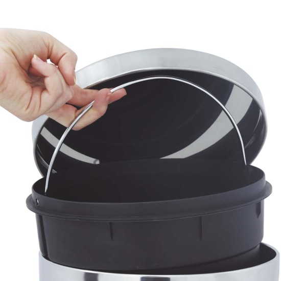 Lixeira 12 Litros Inox Linha Agata Mor Prata Lixeira 12 Litros Inox Linha Agata Mor Prata