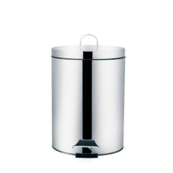 Lixeira 5 Litros Inox Linha Agata Mor Prata