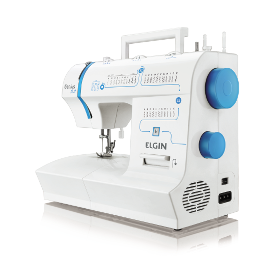 Maquina De Costura Jx-4035 Genius Plus Branco Azul Maquina De Costura Jx-4035 Genius Plus Branco Azul