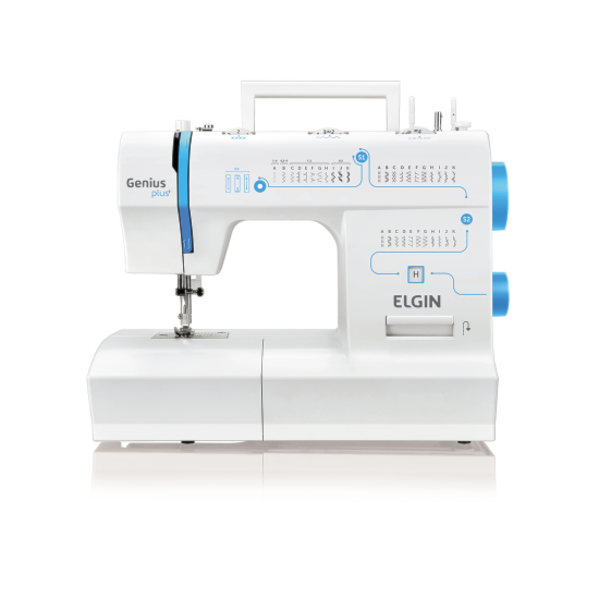 Maquina De Costura Jx-4035 Genius Plus Branco Azul