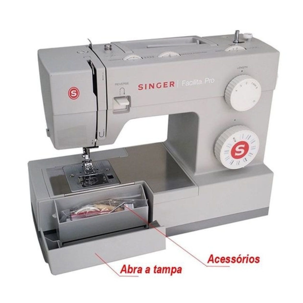 Maquina De Costura Singer Pro Facilita 4423 220V Cinza - Eletrolar
