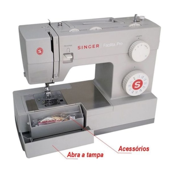 Maquina De Costura Singer Pro Facilita 4423 220V Cinza