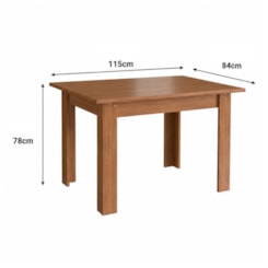 Mesa 1,15X84 Sem Vidro Canto Reto Canela