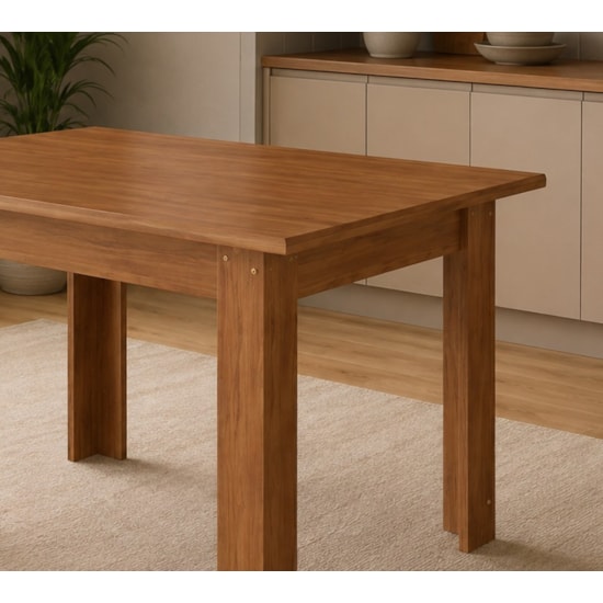 Mesa 1,15X84 Sem Vidro Canto Reto Canela