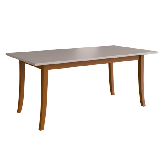 Mesa 1,70 X 0,90Cm Pés Em Madeira Novo Bege Mesa 1,70 X 0,90Cm Pés Em Madeira Novo Bege
