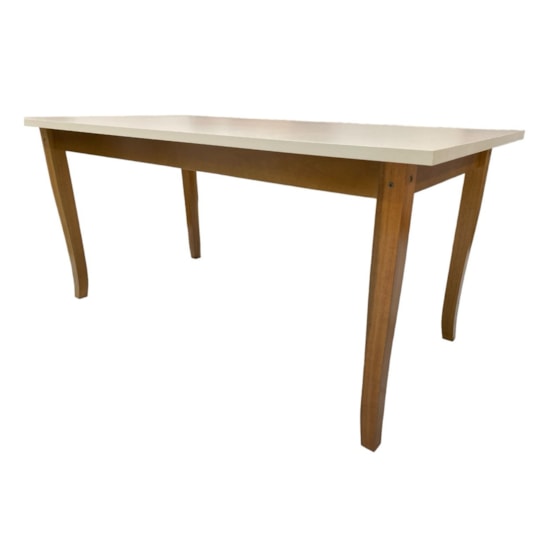 Mesa 1,70 X 0,90Cm Pés Em Madeira Novo Bege Mesa 1,70 X 0,90Cm Pés Em Madeira Novo Bege