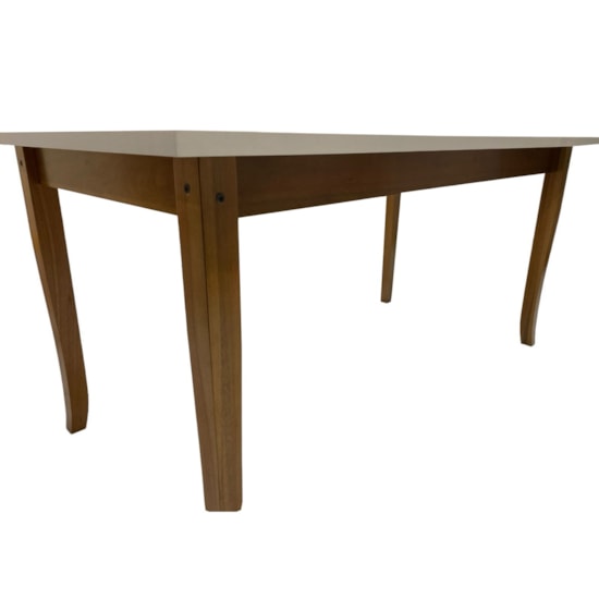 Mesa 1,70 X 0,90Cm Pés Em Madeira Novo Bege Mesa 1,70 X 0,90Cm Pés Em Madeira Novo Bege