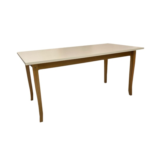 Mesa 1,70 X 0,90Cm Pés Em Madeira Novo Bege Mesa 1,70 X 0,90Cm Pés Em Madeira Novo Bege