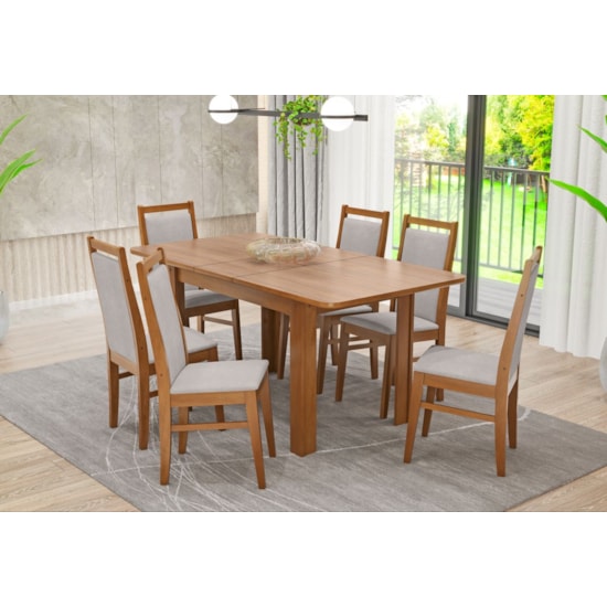 Mesa 140-185Cmx88cm Treviso Extensível Carvalho Mesa 140-185Cmx88cm Treviso Extensível Carvalho