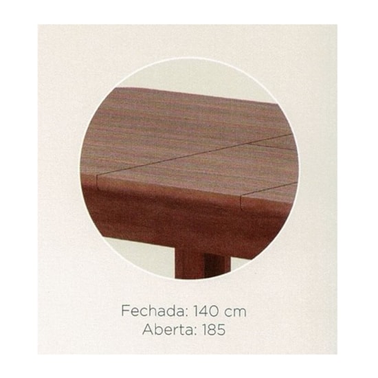 Mesa 140-185Cmx88cm Treviso Extensível Carvalho