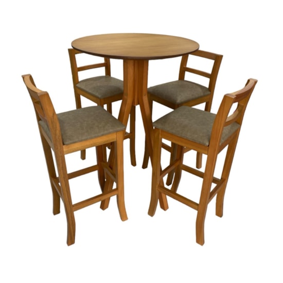 Mesa Bistrô Olímpia Móveis Scapin Avelã Mesa Bistrô Olímpia Móveis Scapin Avelã