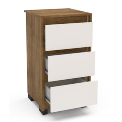 Mesa Cabeceira Coimbra 3Gav Mdp Freijó Off White
