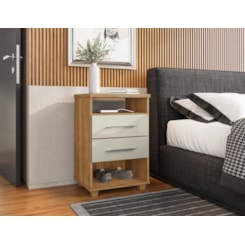 Mesa Cabeceira Valente Rud Rack Cedro/Areia Mesa Cabeceira Valente Rud Rack Cedro/Areia