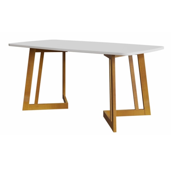 Mesa California 170X90 Tampo Oval Mdf Cerejeira/Nevaska
