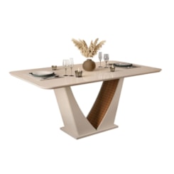 Mesa Dalila Vidro Curvo 170X90cm Dj Off Carvalho Off Mesa Dalila Vidro Curvo 170X90cm Dj Off Carvalho Off