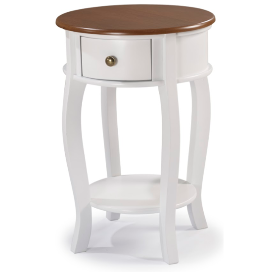 Mesa De Apoio Redonda 1 Gav 1 Prat Linz Imbuia Glazer Laca B
