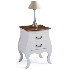 Mesa De Cabeceira 2 Gavetas Bombe Linz Imbuia Glazer Laca B