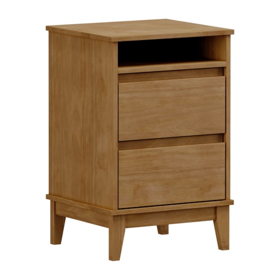 Mesa De Cabeceira 2 Gavetas Com Nicho Freijó Mesa De Cabeceira 2 Gavetas Com Nicho Freijó