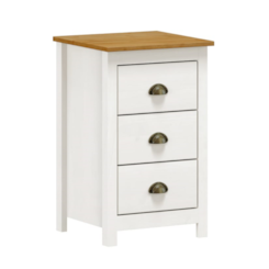 Mesa De Cabeceira 3Gav Topázio Finestra Branco Carvalho Mesa De Cabeceira 3Gav Topázio Finestra Branco Carvalho
