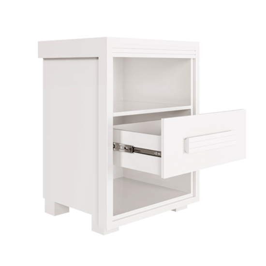 Mesa De Cabeceira Cairo Fenix 100% Mdf Branco Mesa De Cabeceira Cairo Fenix 100% Mdf Branco