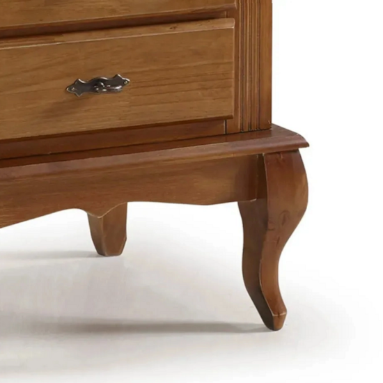 Mesa De Cabeceira Com 4 Gavetas Linz Imbuia Glazer