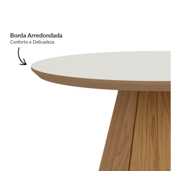 Mesa De Centro Pe Hexagonal 90Cm Mdf Off White Freijó Mesa De Centro Pe Hexagonal 90Cm Mdf Off White Freijó