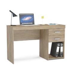 Mesa Escritório Malta 2Gavetas Politorno Castanho Mesa Escritório Malta 2Gavetas Politorno Castanho