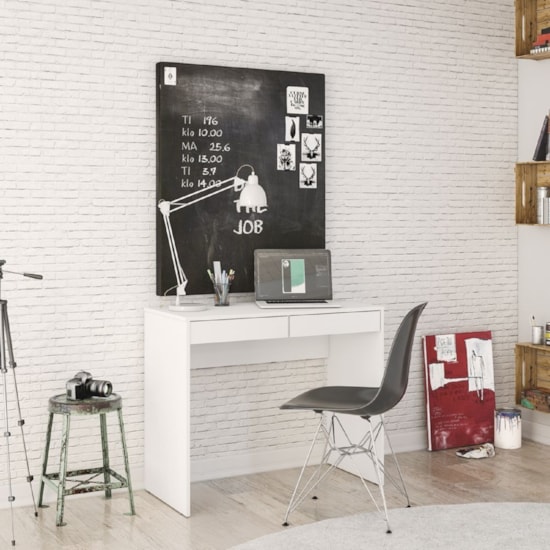 Mesa Escritorio Tijuca 2 Gav Politorno Branco Mesa Escritorio Tijuca 2 Gav Politorno Branco