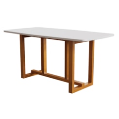 Mesa Filadelfia 170X90 Tampo Oval Mdf Cerejeira/Nevaska