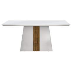 Mesa Itália 170X90cm Tampo Canto Curvo Branco/Demolicao Mesa Itália 170X90cm Tampo Canto Curvo Branco/Demolicao
