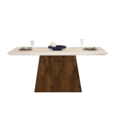 Mesa Itália 170X90cm Tampo Canto Curvo Rust Malbec/Off Whit Mesa Itália 170X90cm Tampo Canto Curvo Rust Malbec/Off Whit