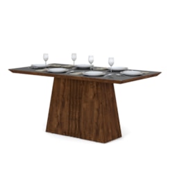 Mesa Itália 170X90cm Tampo Canto Curvo Rust Malbec/Preto Mesa Itália 170X90cm Tampo Canto Curvo Rust Malbec/Preto