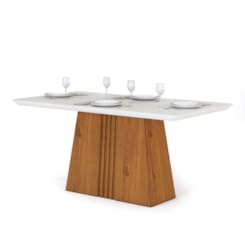 Mesa Itália 170X90cm Tampo Canto Curvo Rust Terrara/Off Whi Mesa Itália 170X90cm Tampo Canto Curvo Rust Terrara/Off Whi