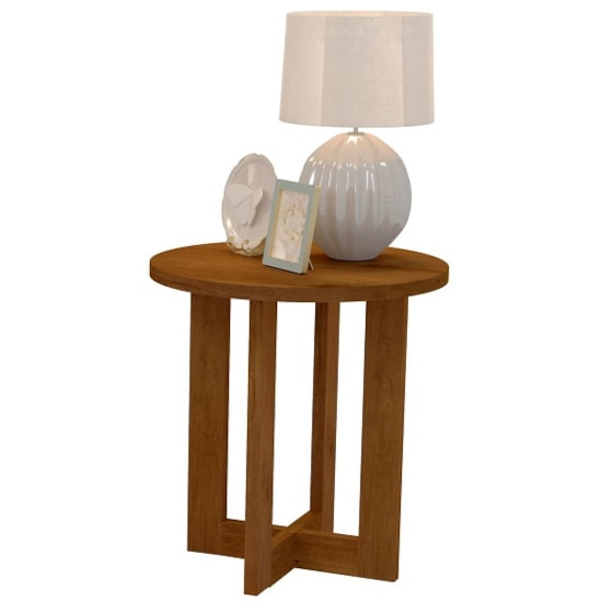 Mesa Lateral Luxo  Jb 8002 Caramelo Madeirado  Mesa Lateral Luxo  Jb 8002 Caramelo Madeirado