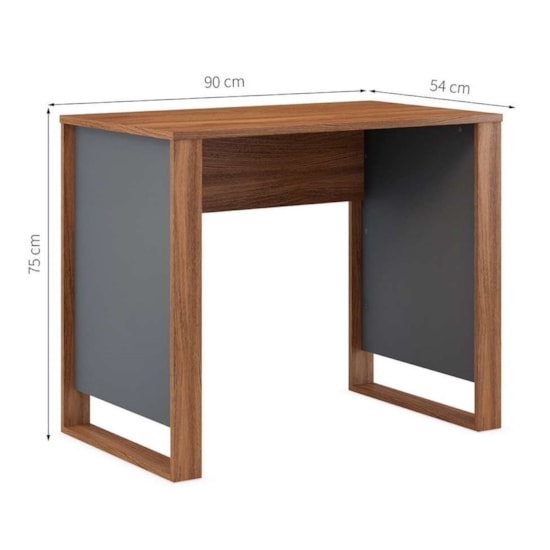 Mesa Office Morada 1 Porta 1 Gaveta Demóbile Amendola Grafito